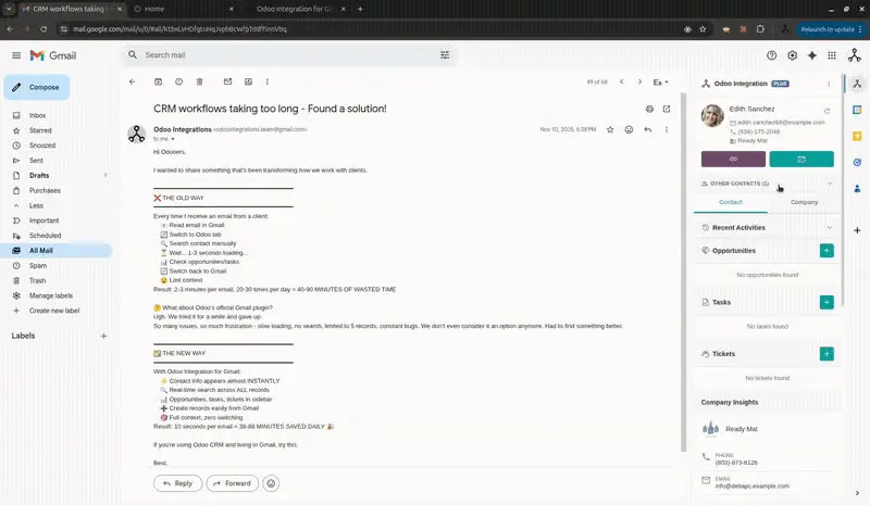Switch between contacts demo